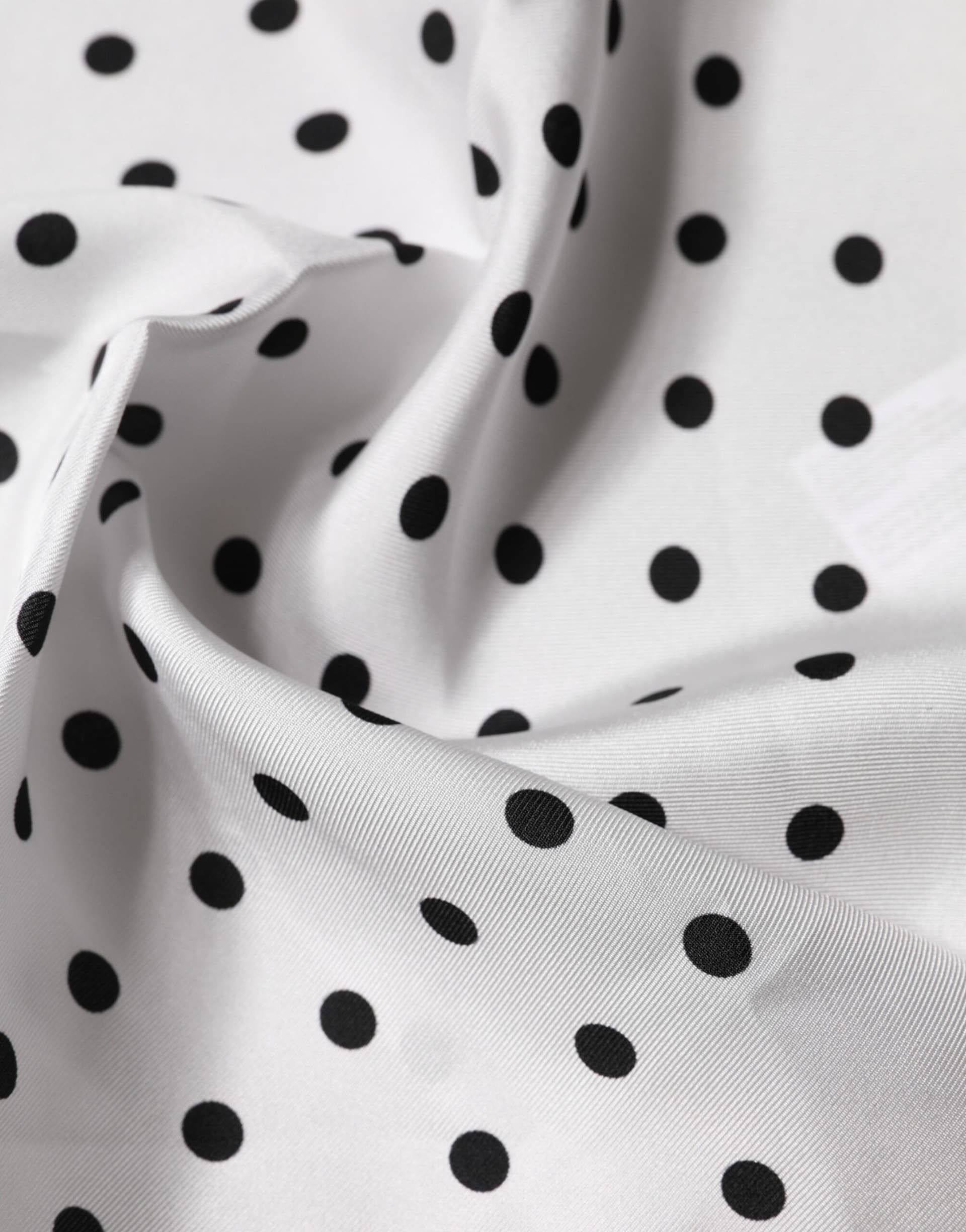 White Polka Dot Square Handkerchief Scarf - 4