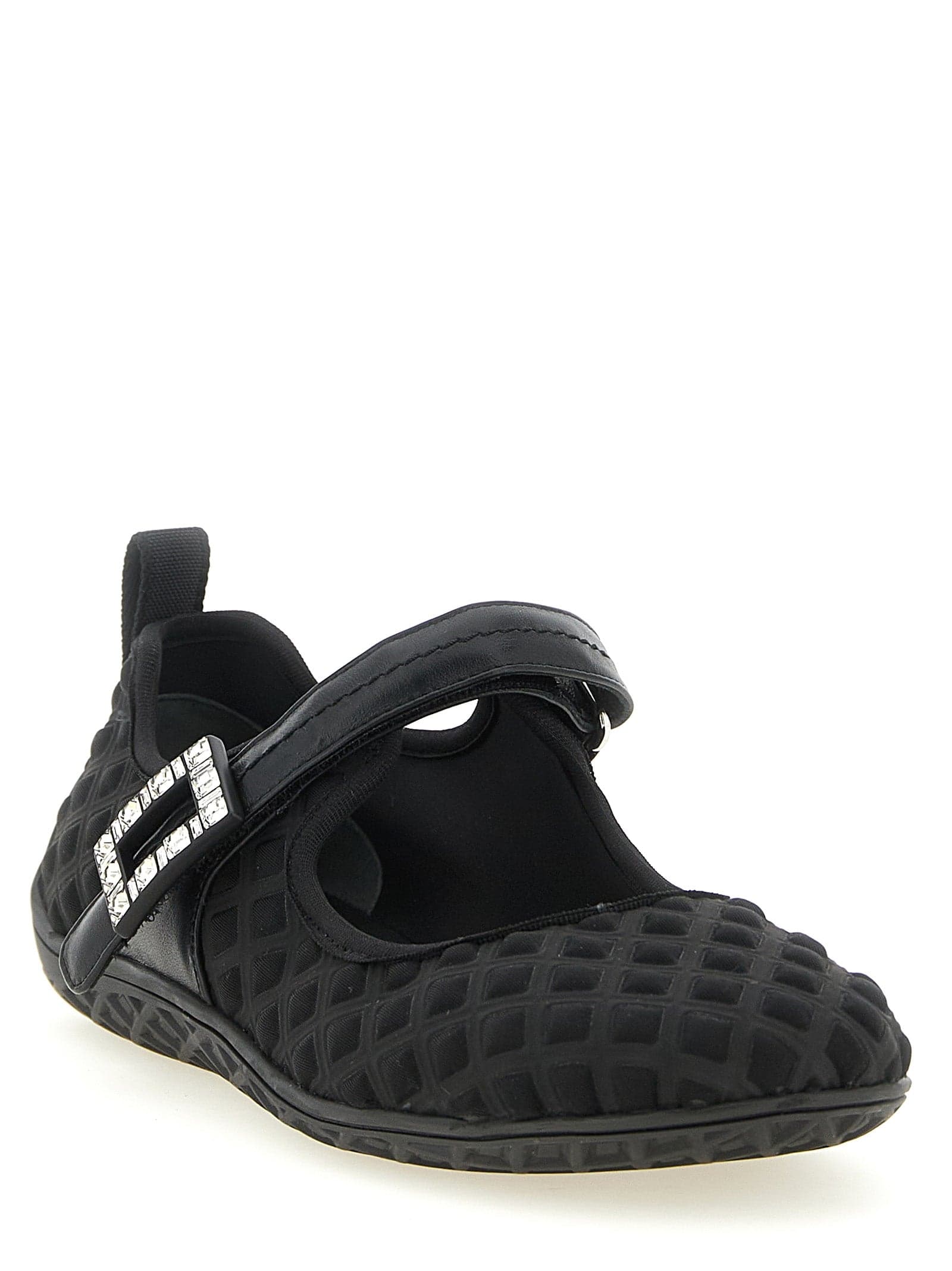 Black Polyamide Ballet Flats - 2