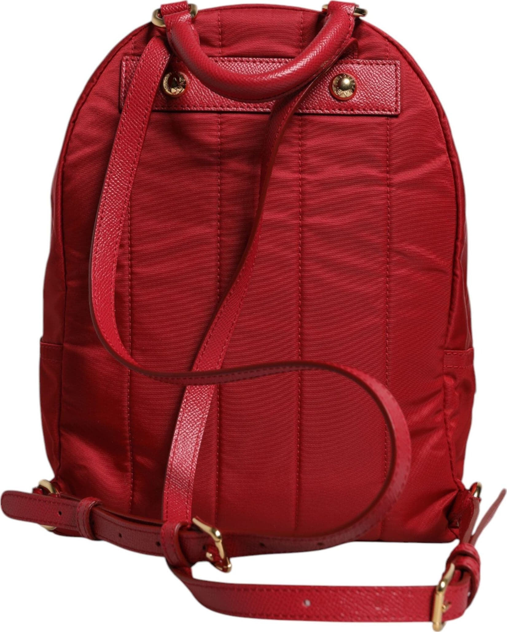 Red #DGFAMILY VULCANO Embellishment Backpack Bag - 4