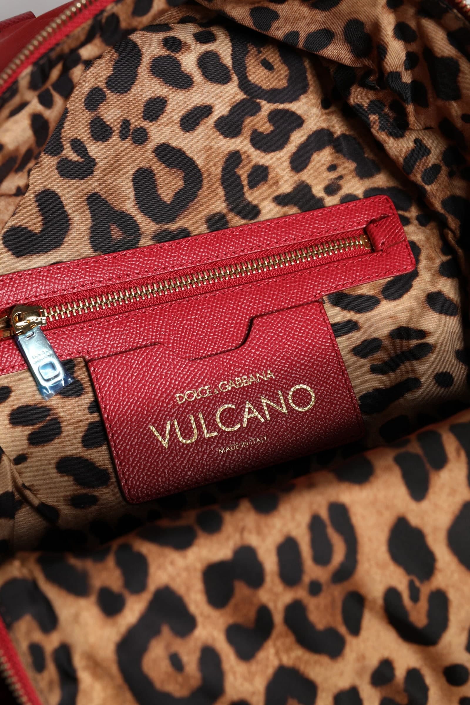 Red #DGFAMILY VULCANO Embellishment Backpack Bag - 8