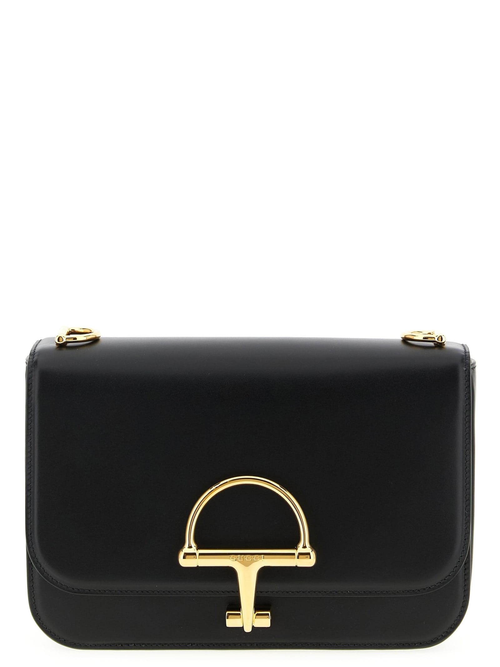 Black Calfskin Shoulder Bag