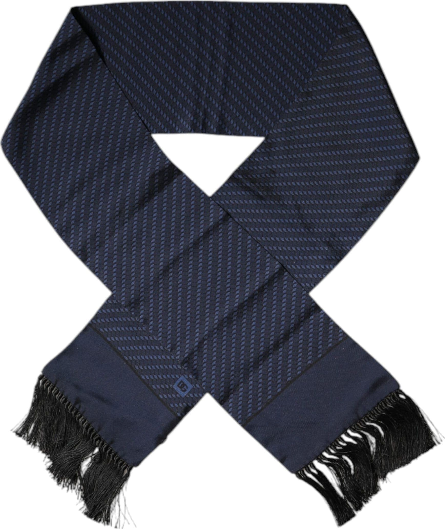Dark Blue Fantasy Fringes Neck Wrap Scarf - 2