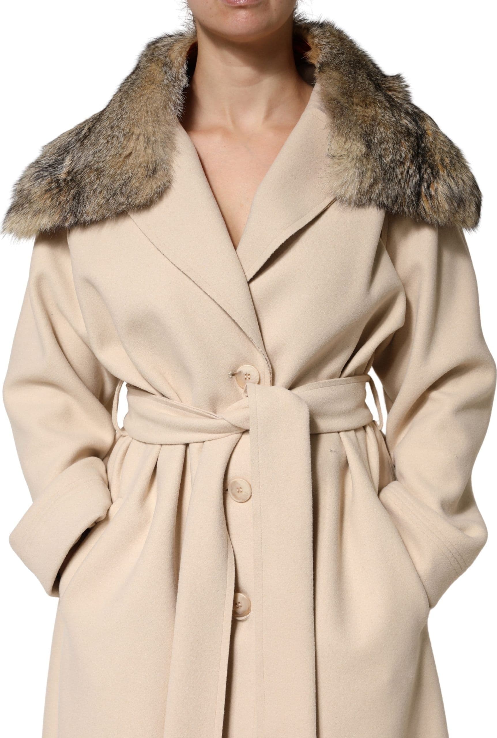 Brown Fur Shoulder Collar Neck Wrap Scarf - 7