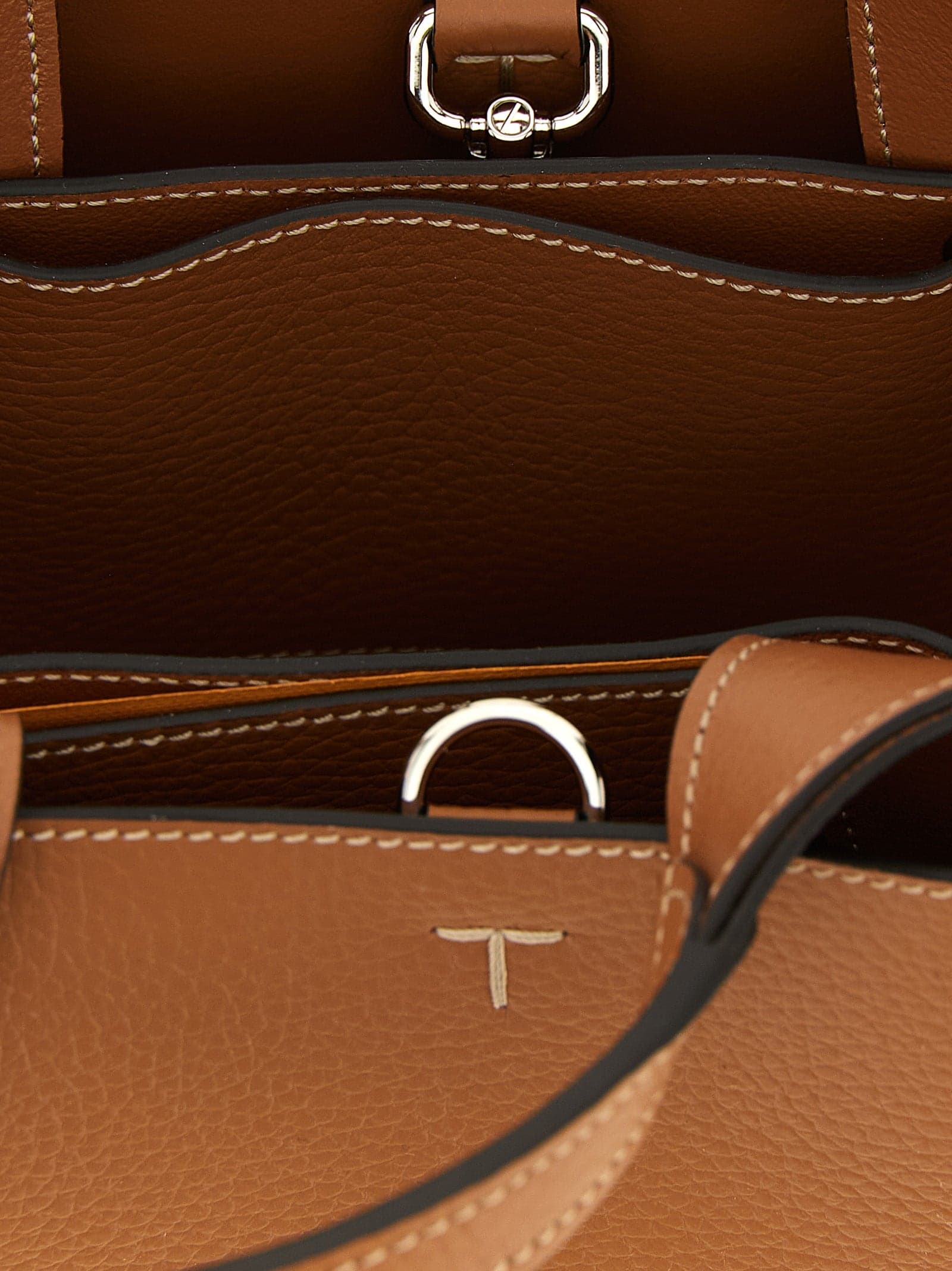 Brown Calfskin Handbag - 4
