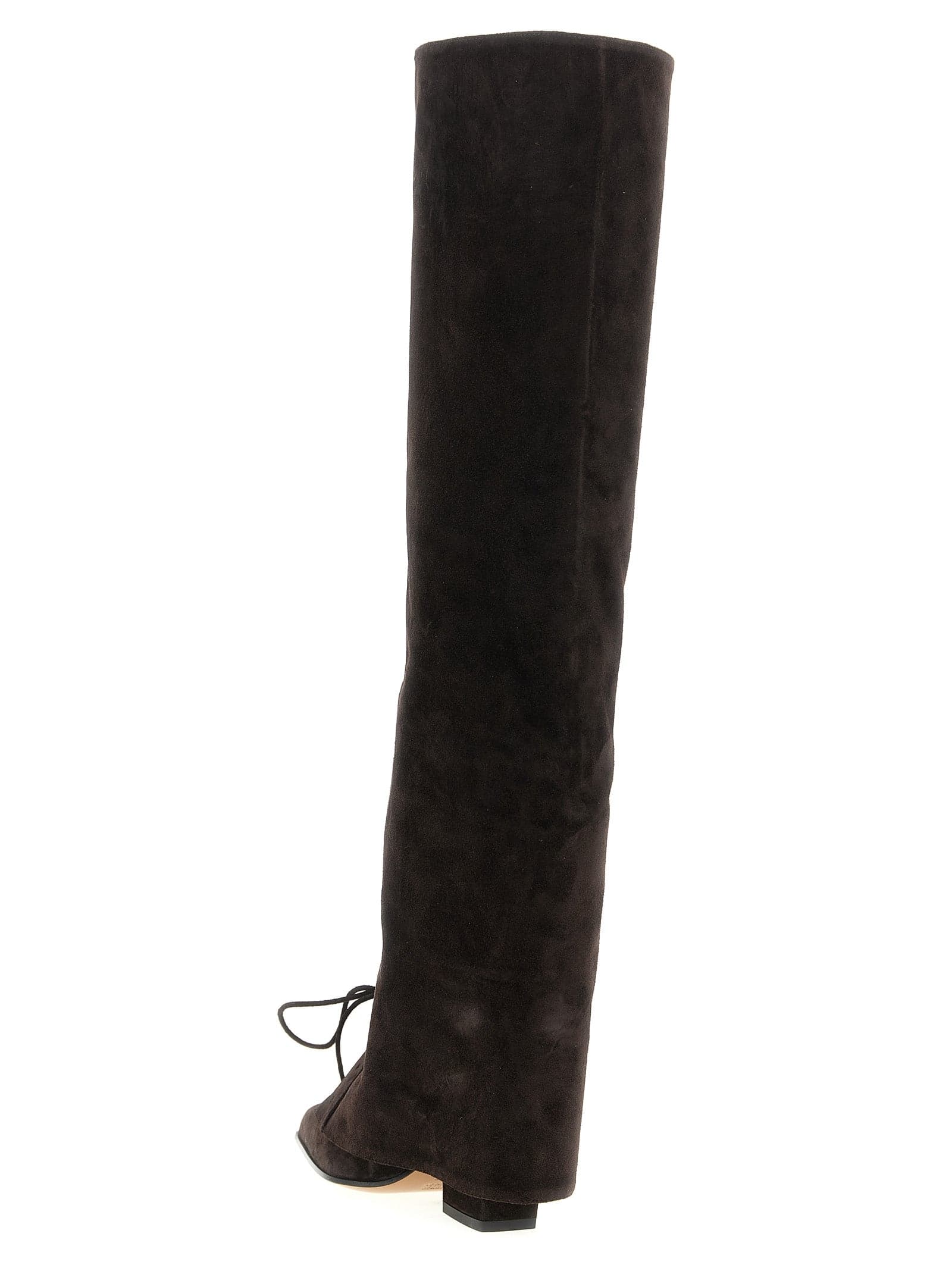 Brown Calfskin Over The Knee - 3