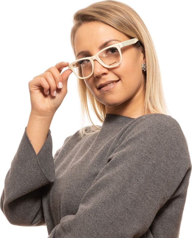 Cream Plastic Glasses (Frames) - 4