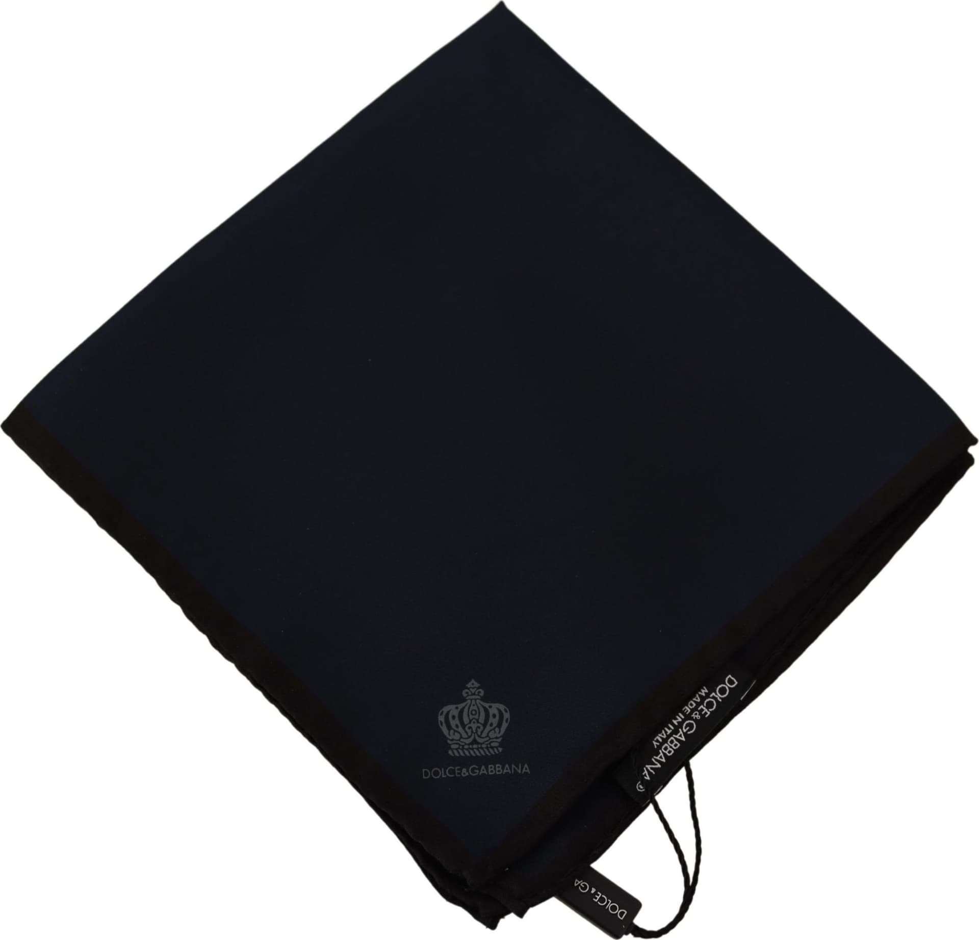 Black Square Handkerchief 100% Silk Scarf - 2