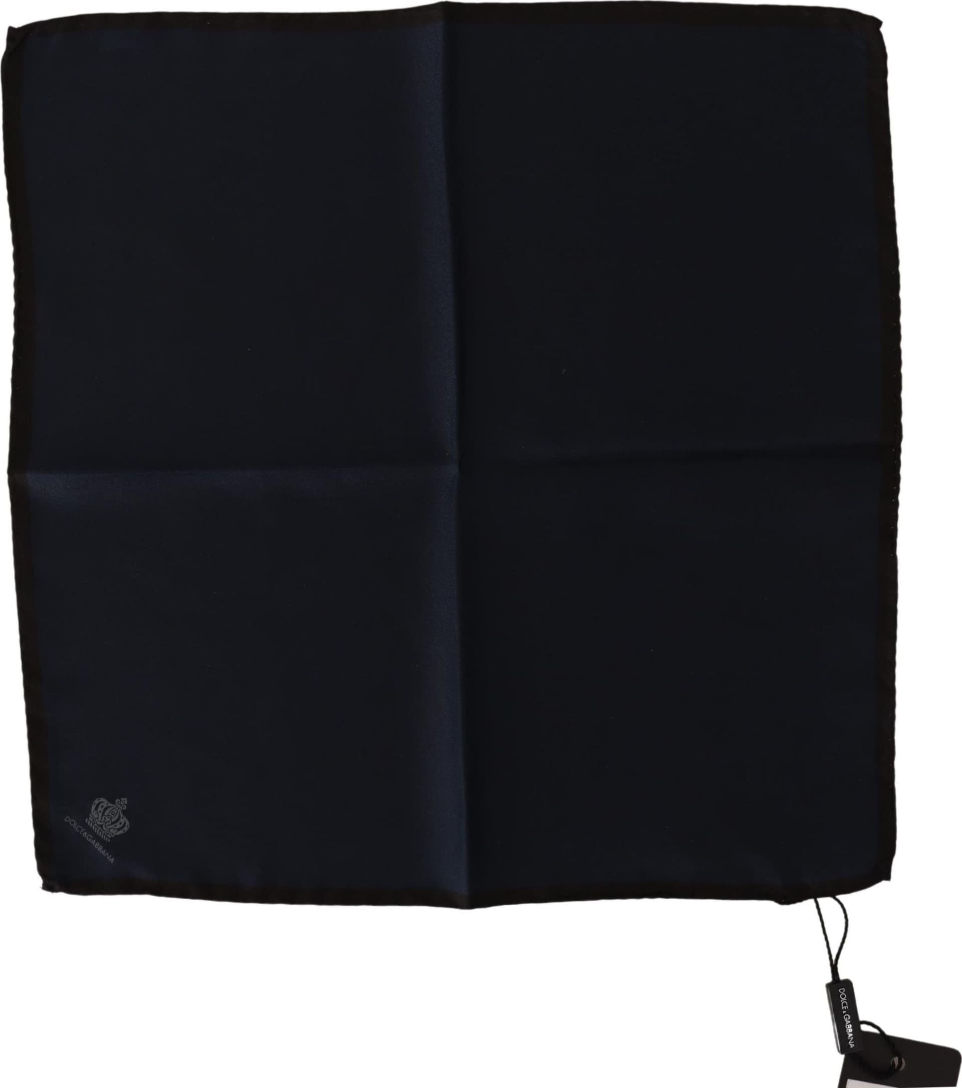Black Square Handkerchief 100% Silk Scarf - 3
