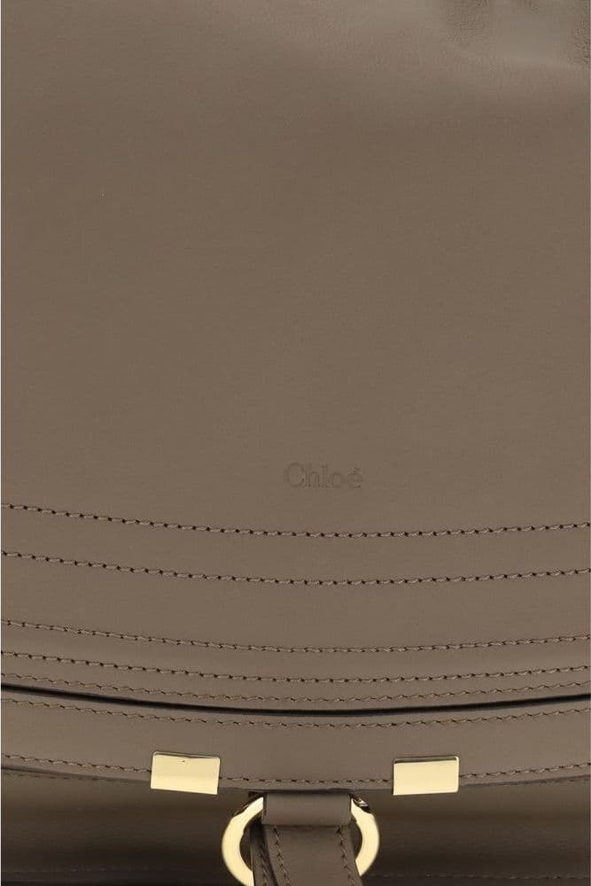 Beige Calf Leather Bos Taurus Shoulder Bag - 4
