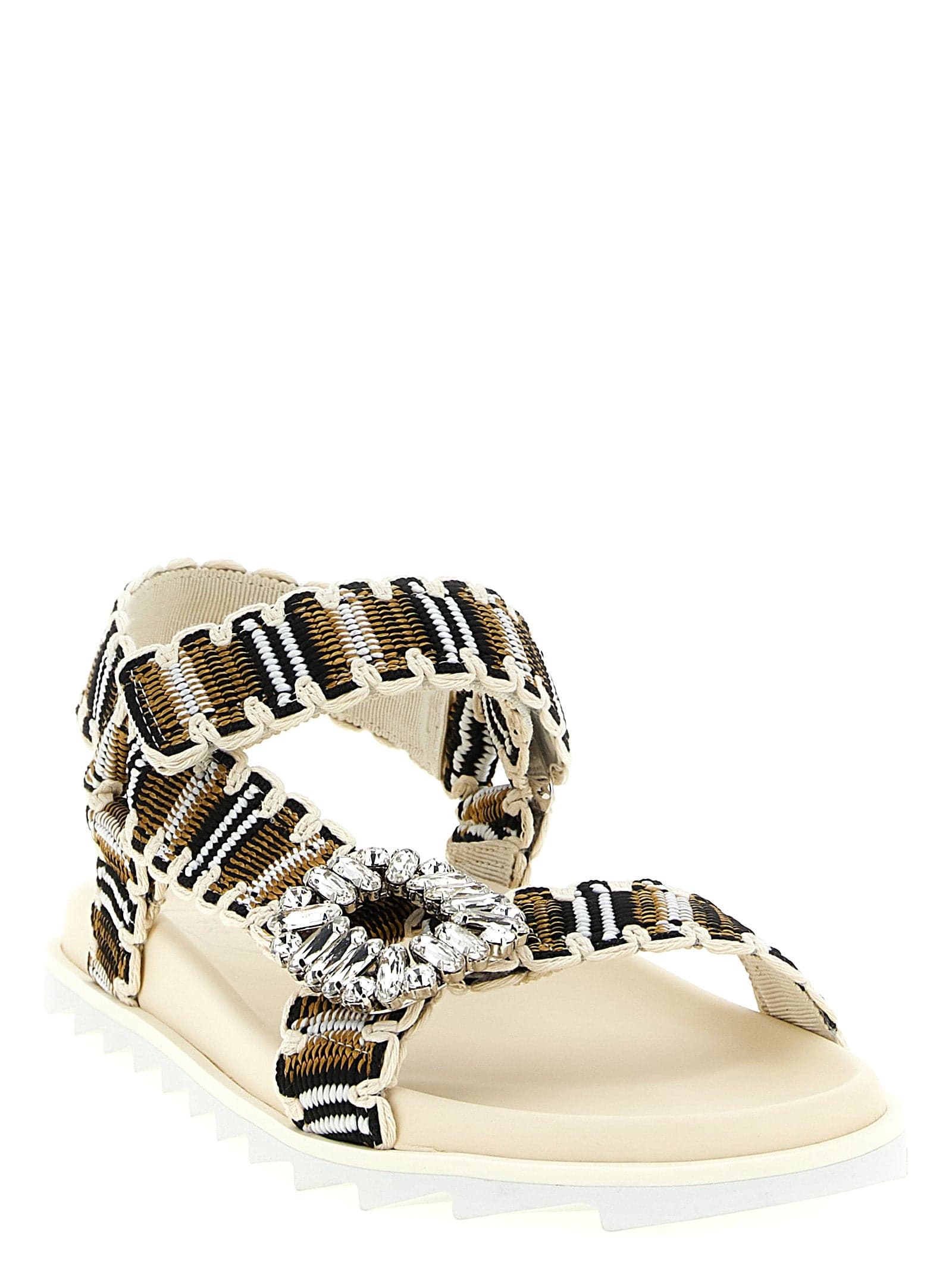Multicolor Polyester Flat Sandals - 2