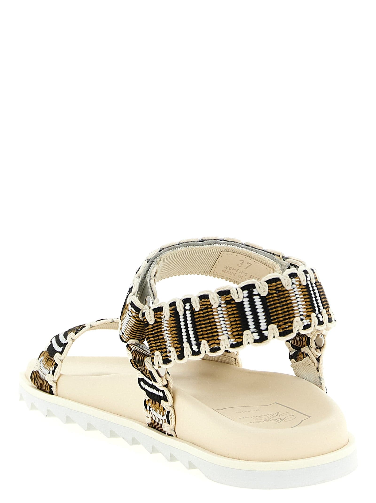 Multicolor Polyester Flat Sandals - 3