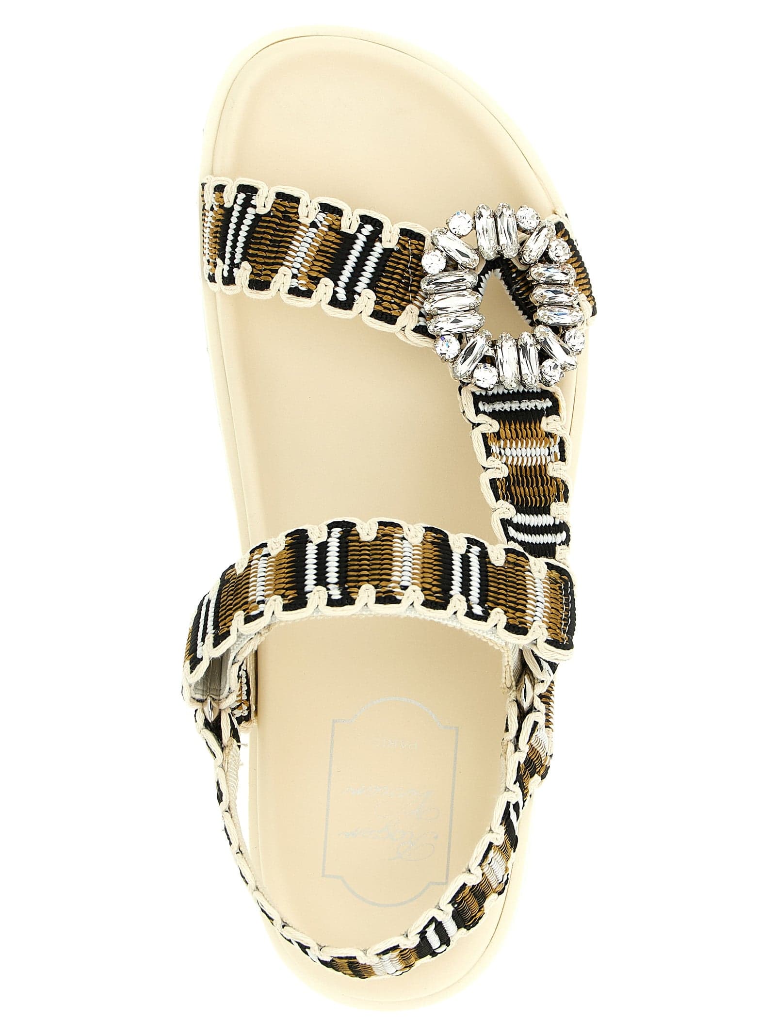 Multicolor Polyester Flat Sandals - 4