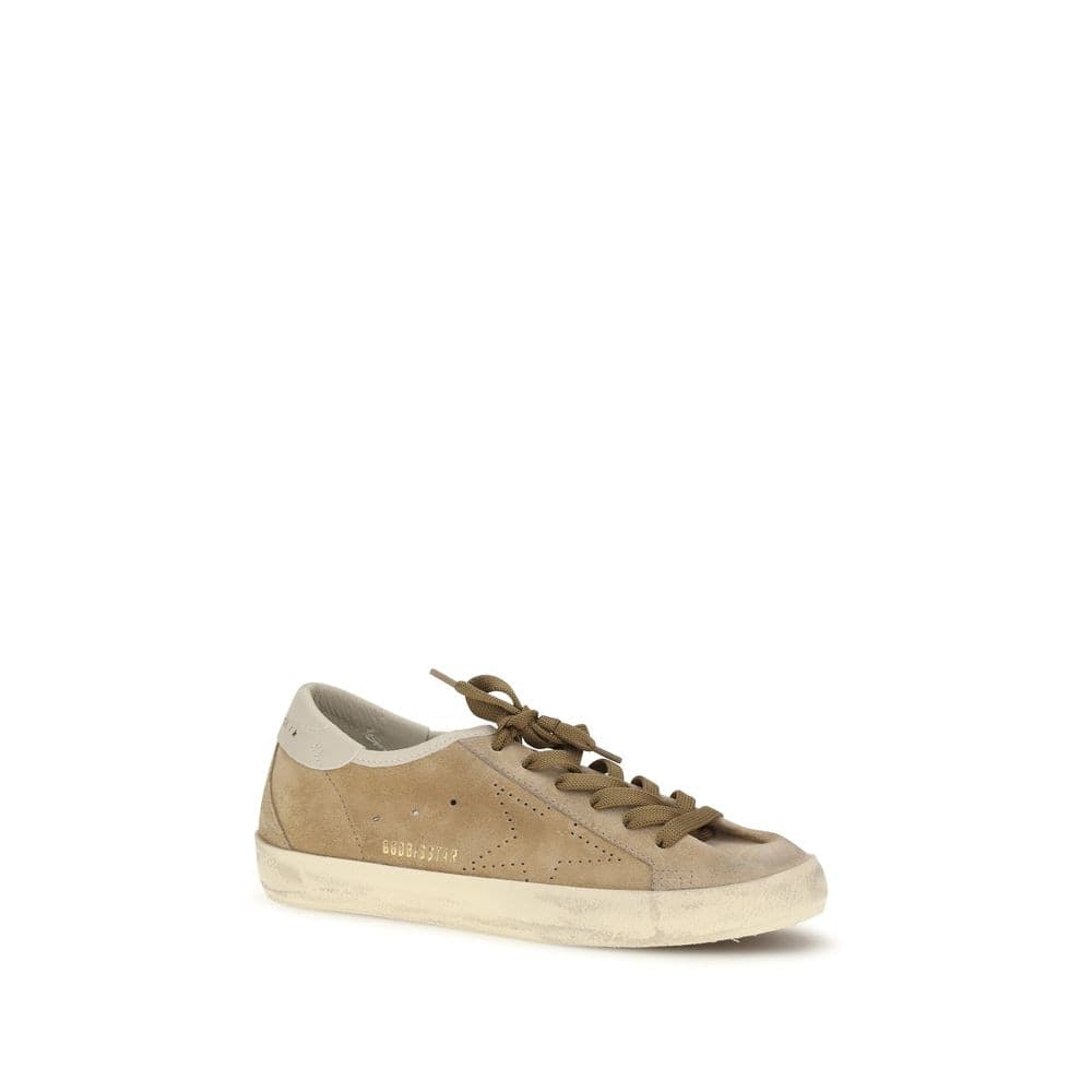 Beige Calf Leather Bos Taurus Low Top Sneakers - 2