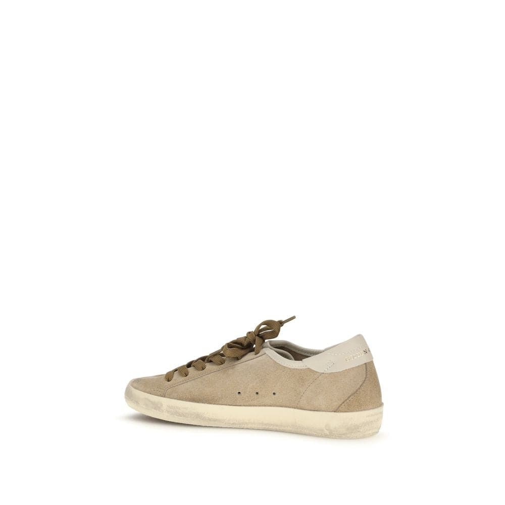 Beige Calf Leather Bos Taurus Low Top Sneakers - 3
