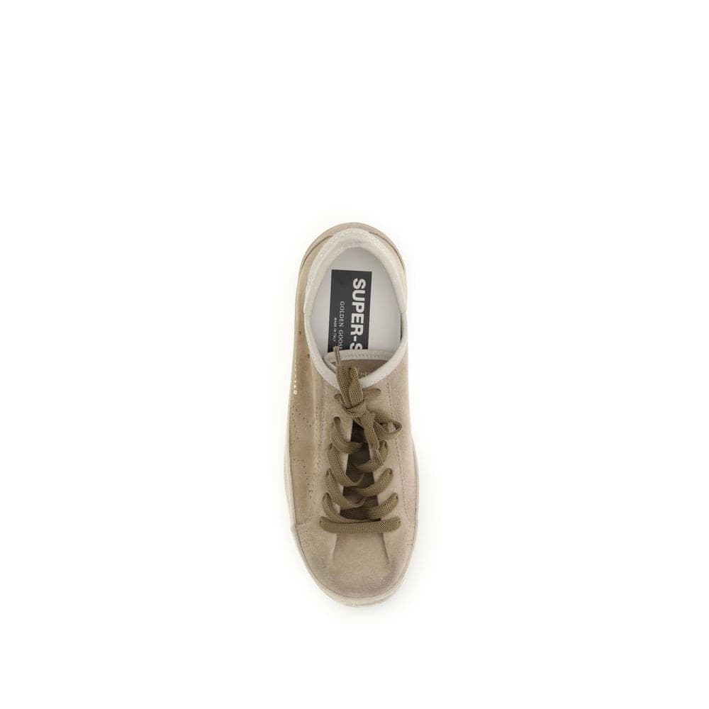 Beige Calf Leather Bos Taurus Low Top Sneakers - 4