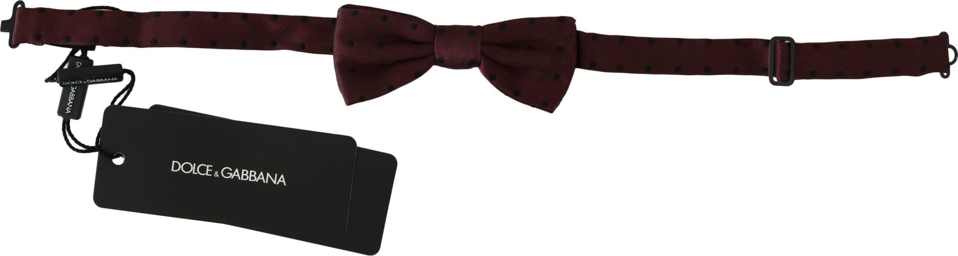 Purple Dotted Silk Adjustable Neck Papillon Bow Tie - 2