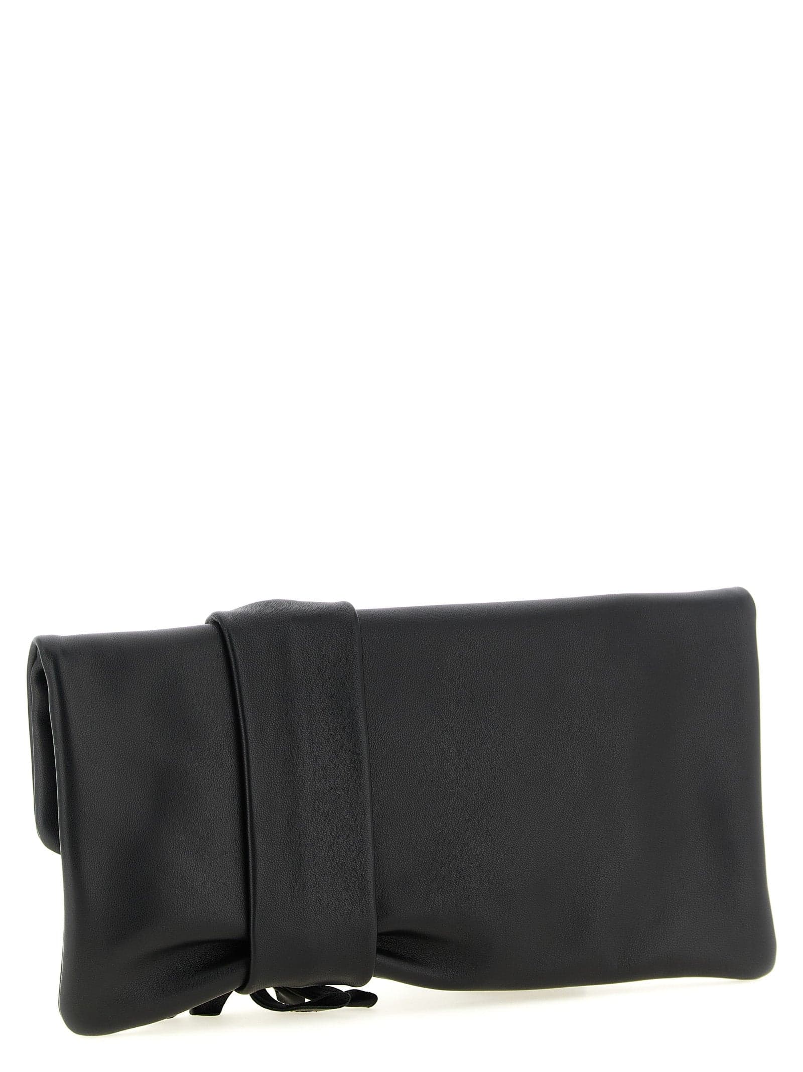 Black Lamb Leather Clutch Bag - 2