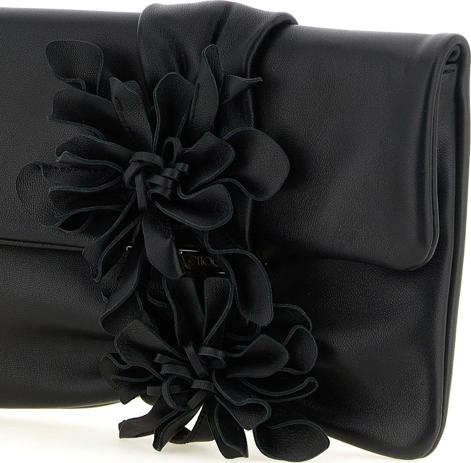 Black Lamb Leather Clutch Bag - 3
