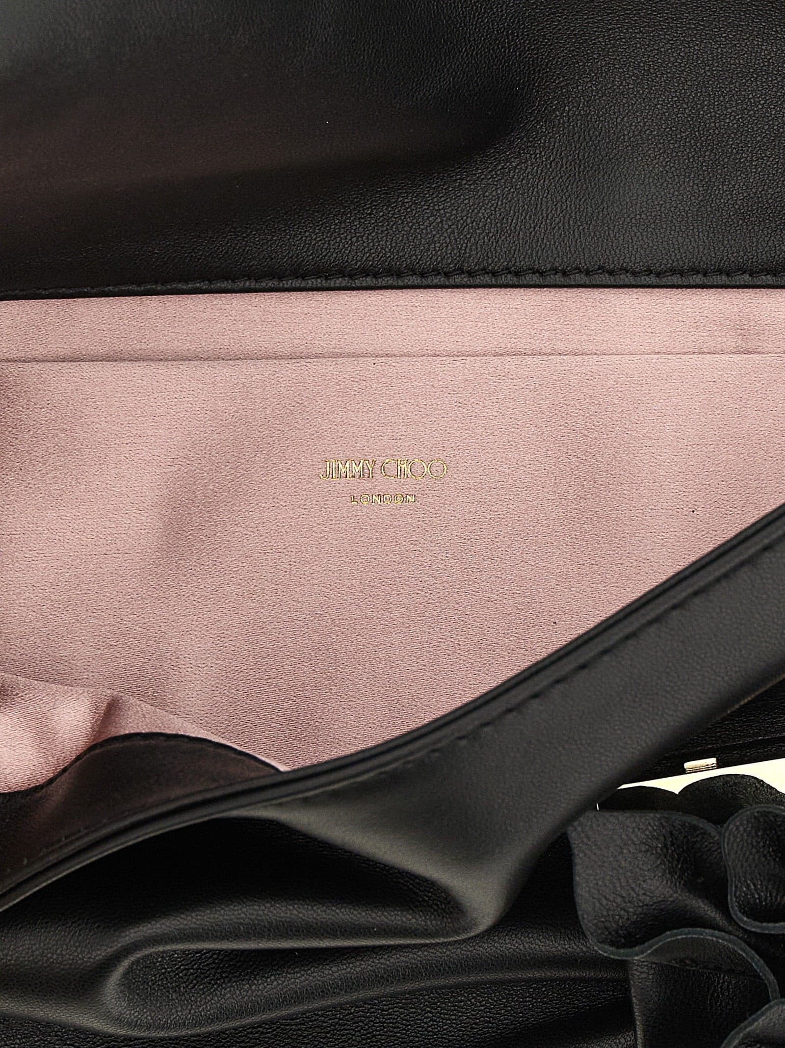 Black Lamb Leather Clutch Bag - 4