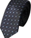 Black Blue Polka Dot Silk Adjustable Men Tie