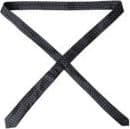 Black Blue Polka Dot Silk Adjustable Men Tie - 3