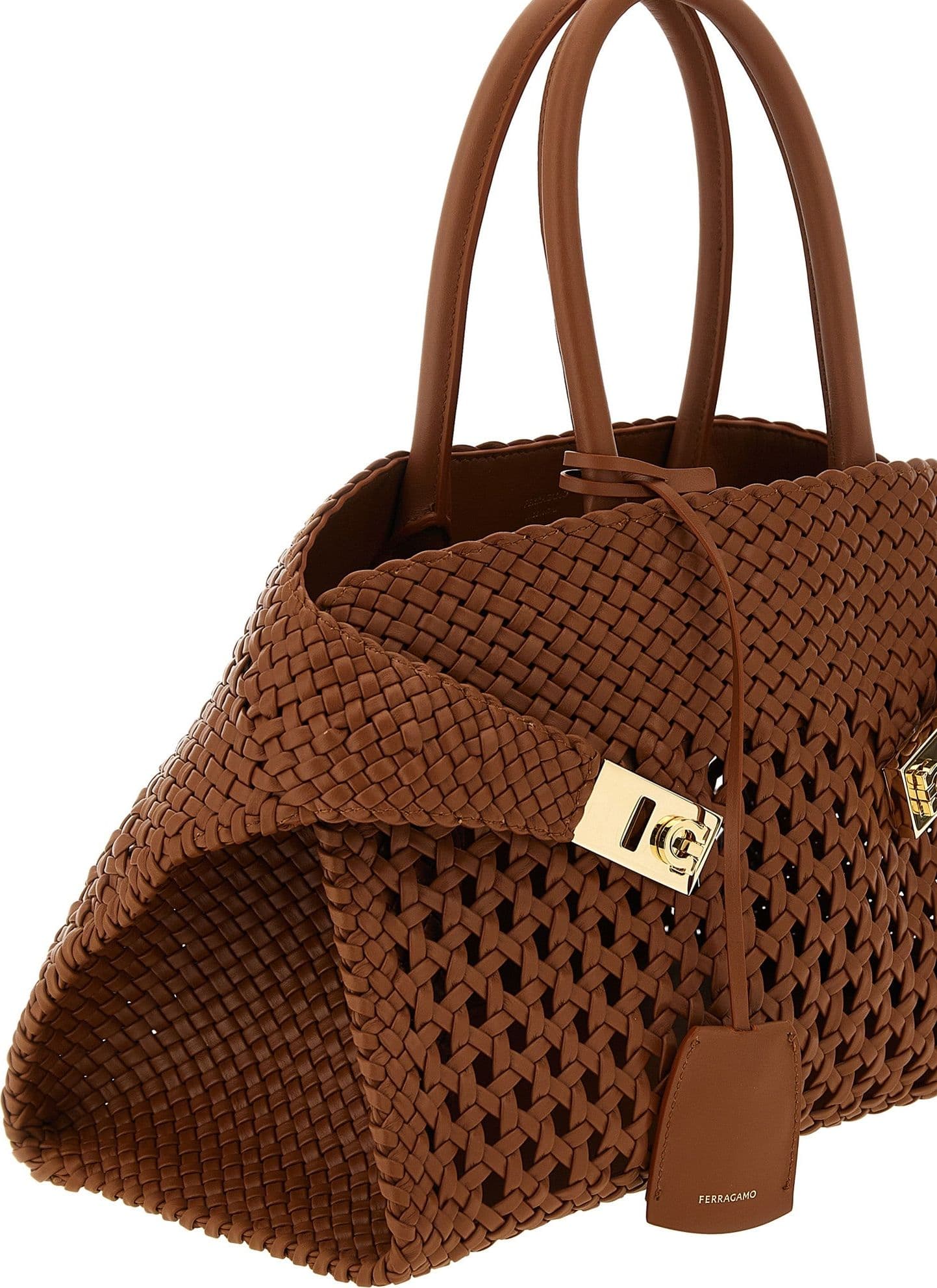 Brown Calfskin Handbag - 3