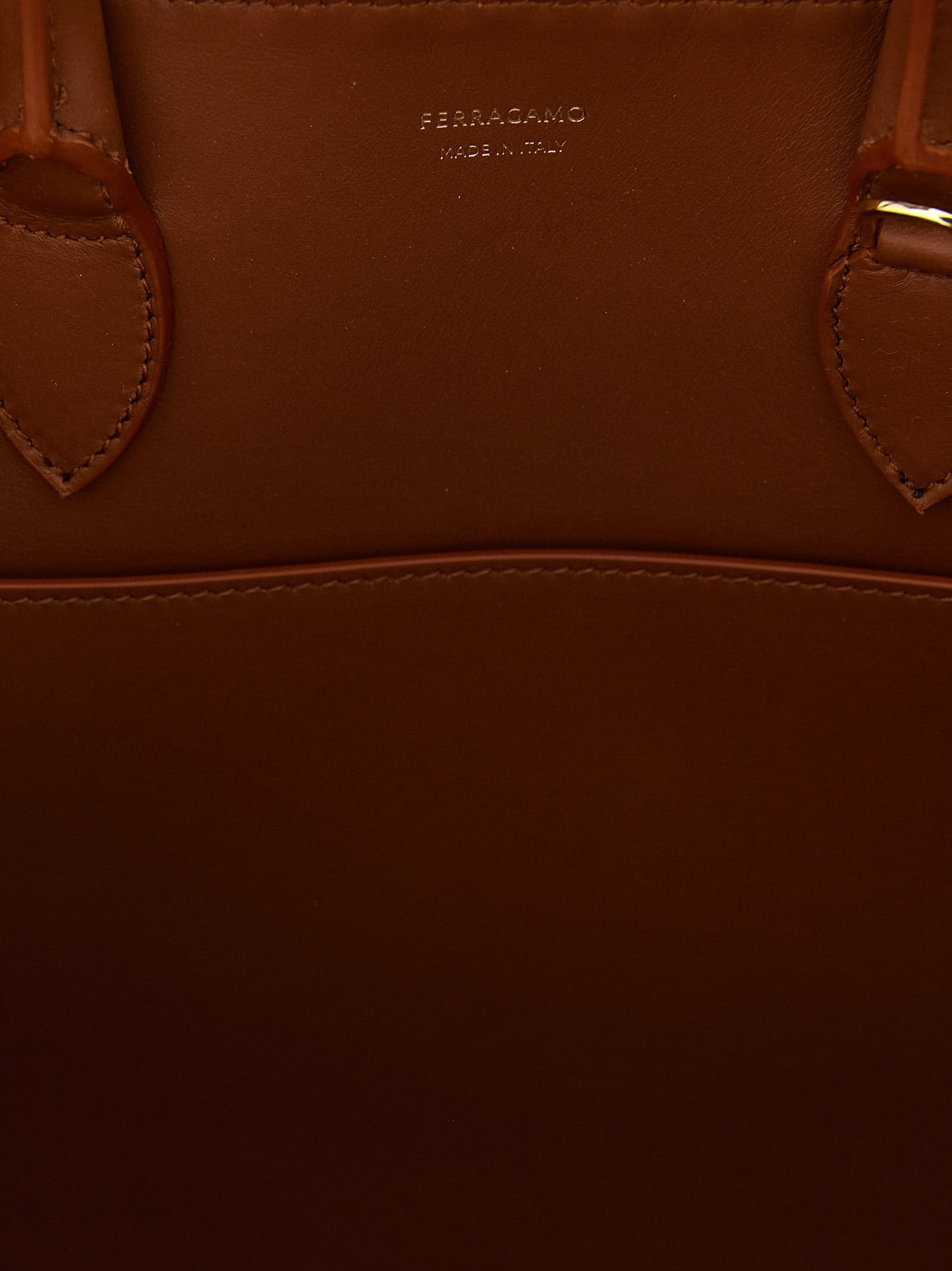 Brown Calfskin Handbag - 4