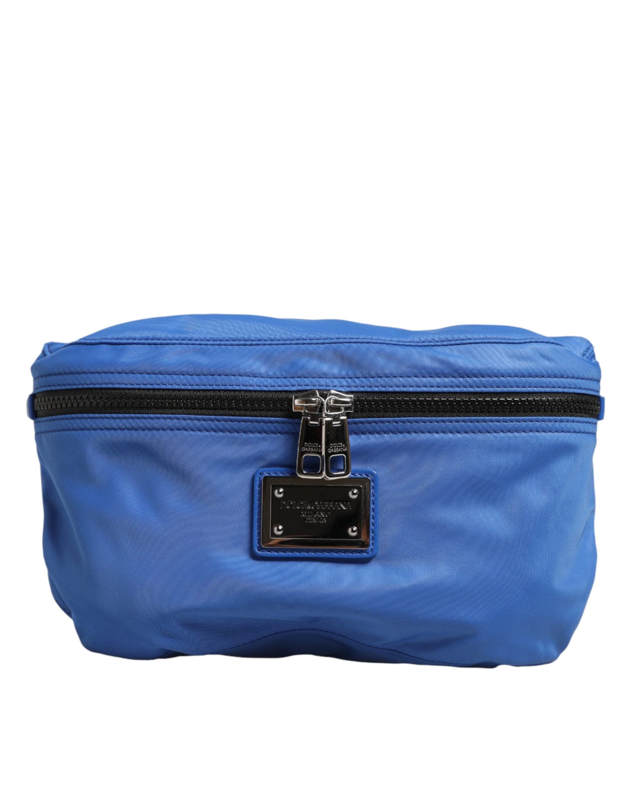 Blue Logo Plaque Nylon Waist Fanny Pack Men's Borse Bag - 2