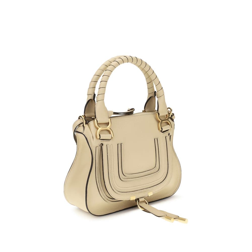 Beige Calf Leather Bos Taurus Handbag - 2