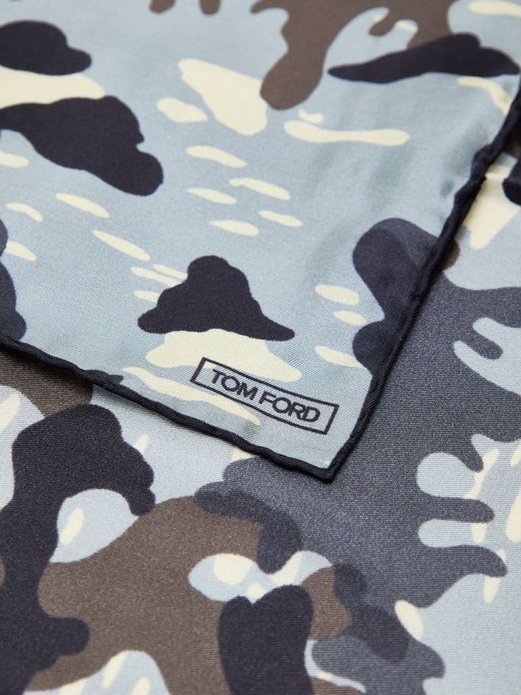 Gray Silk Pocket Square - 2