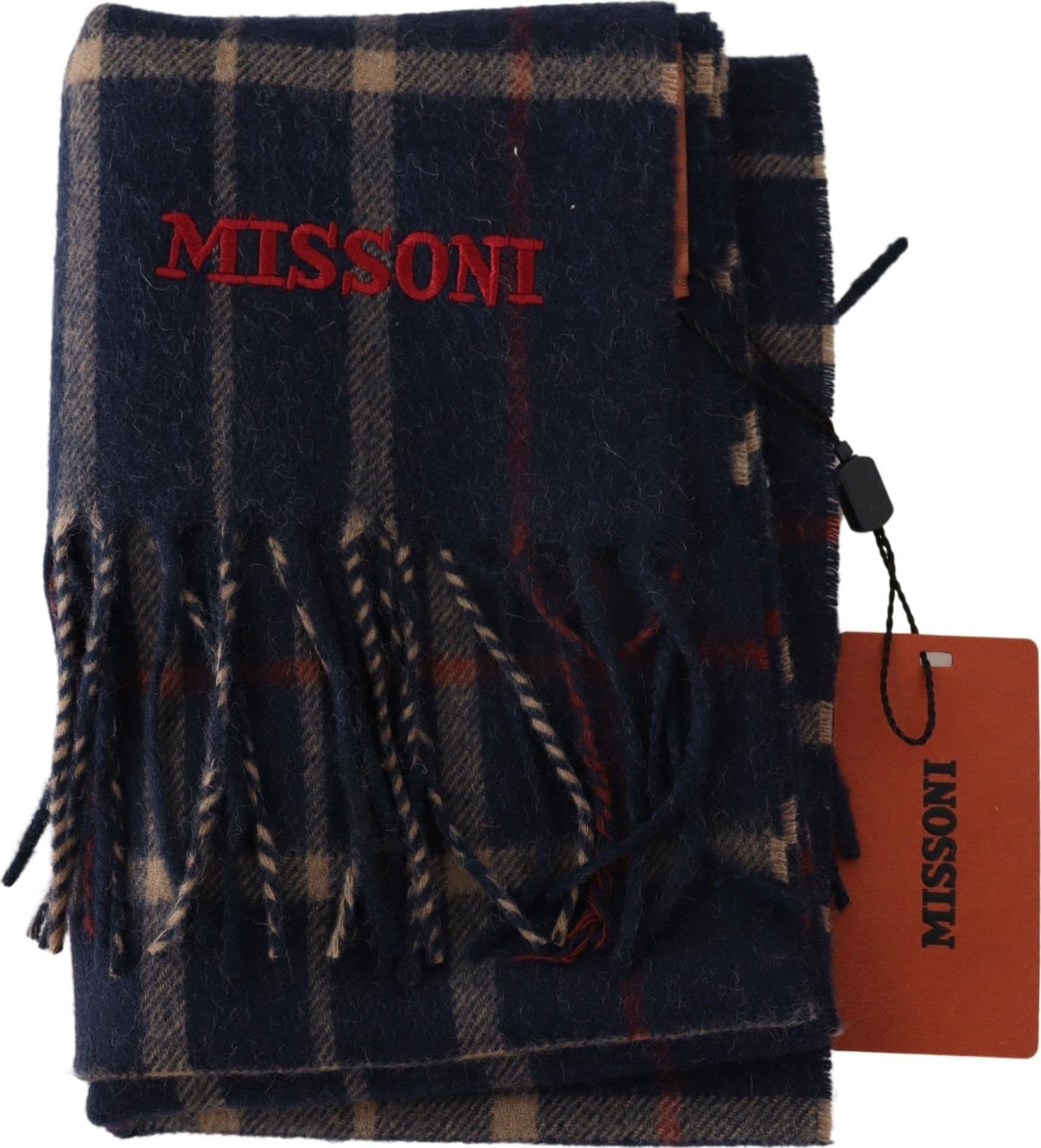 Black Checkered Unisex Neck Wrap Fringes Scarf - 3