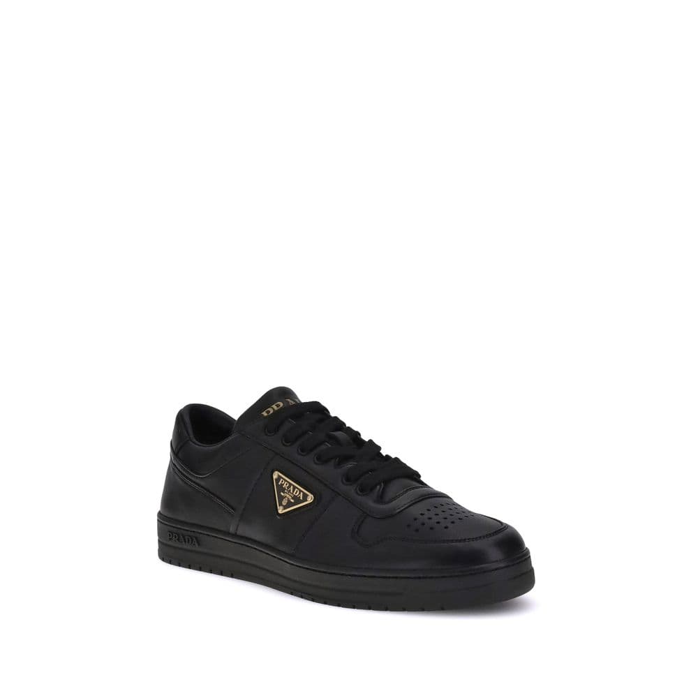 Black Calf Leather Bos Taurus Low Top Sneakers - 2