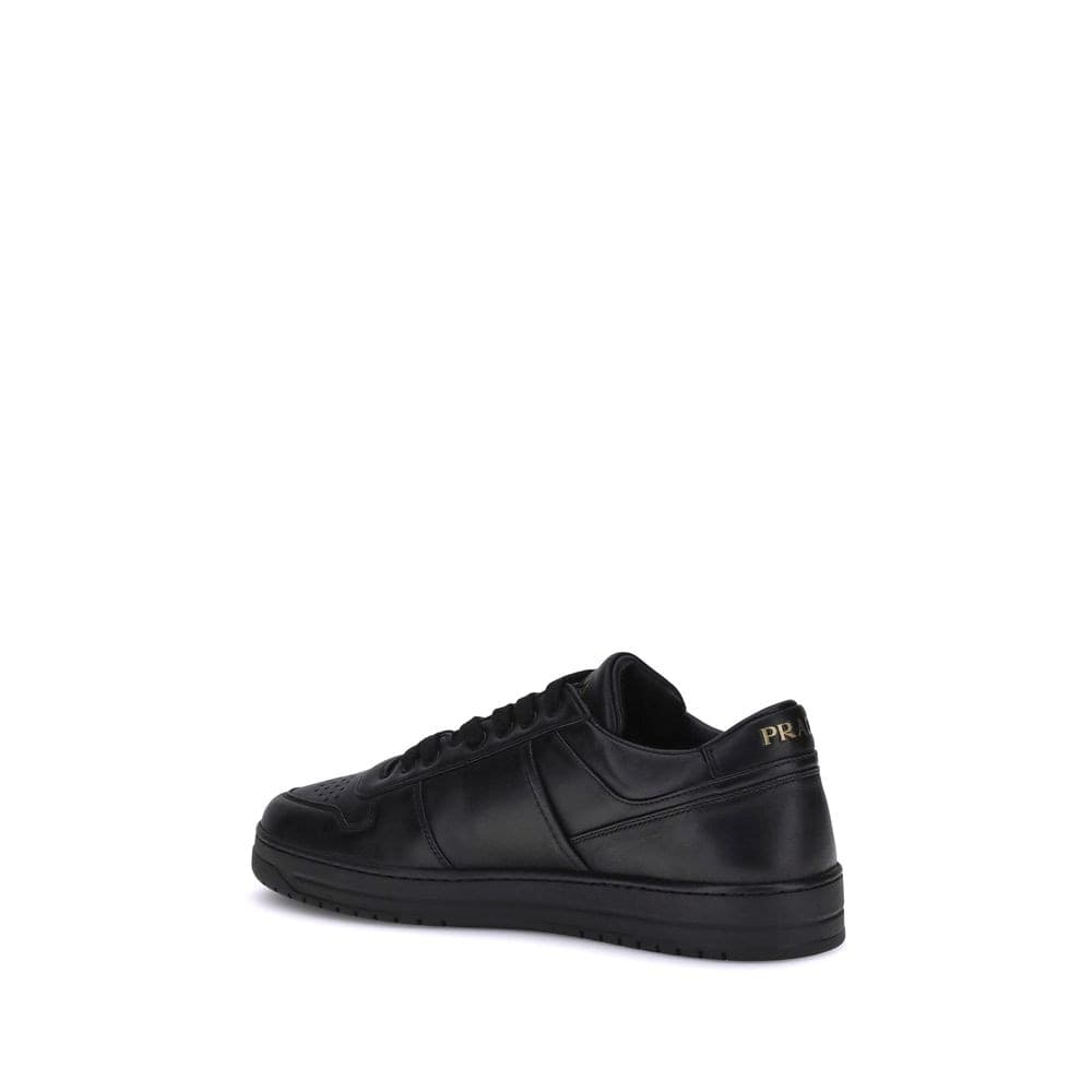 Black Calf Leather Bos Taurus Low Top Sneakers - 3