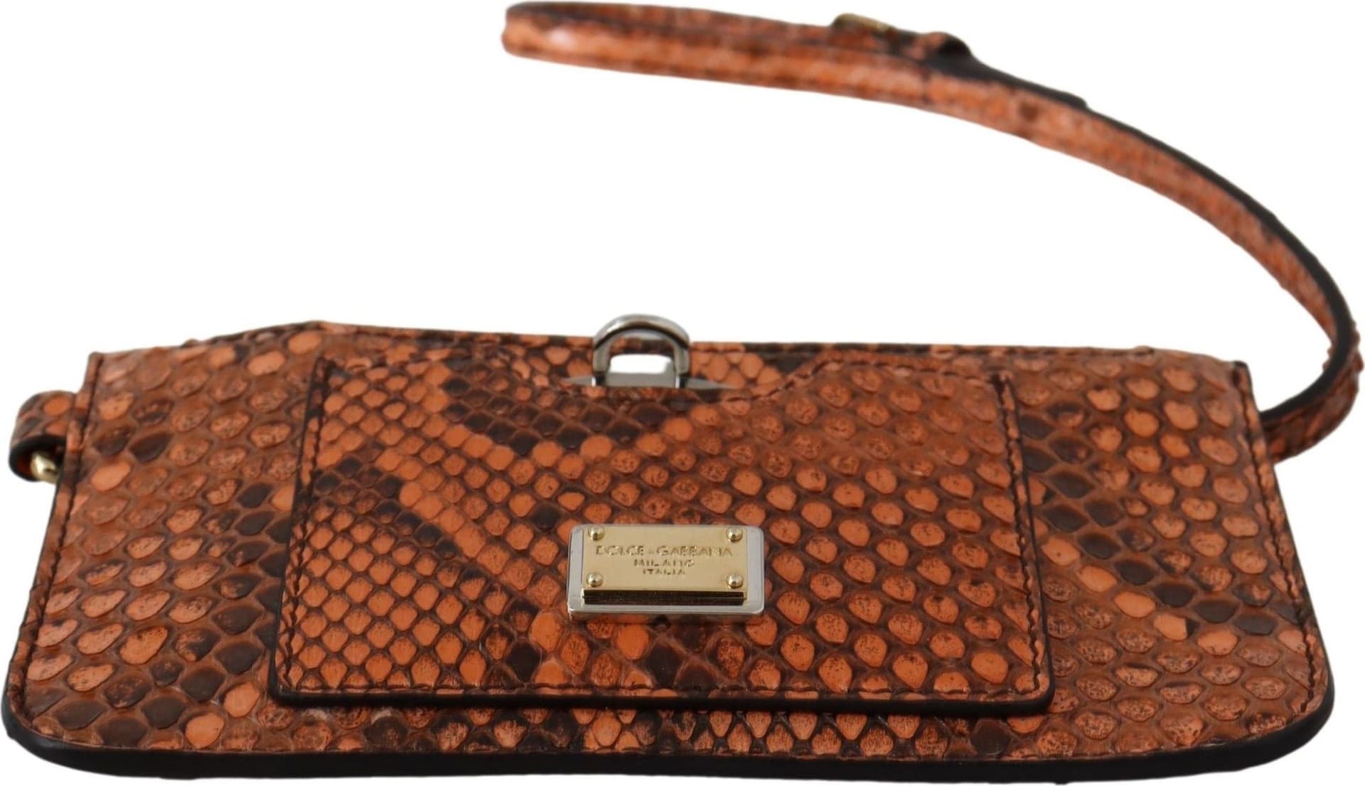 Brown Leather Coin Purse Wristlet Mirror AGNESE Wallet - 4