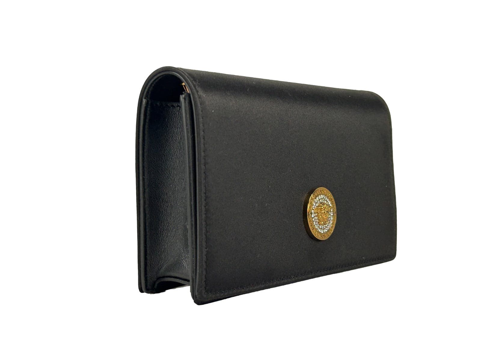 Versace Mini Chain Black Crossbody Wallet Bag - 2