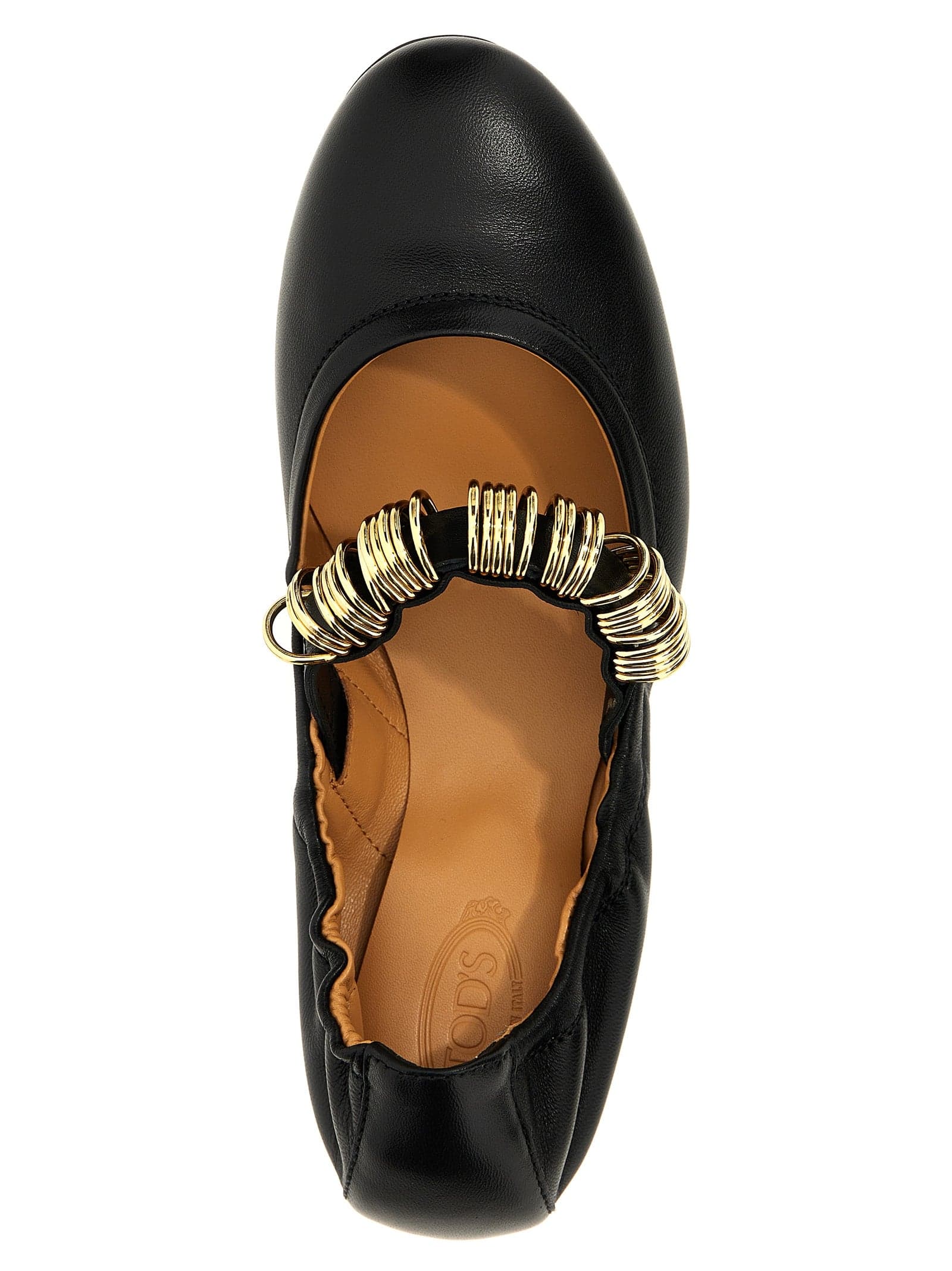 Black Lamb Leather Ballet Flats - 4