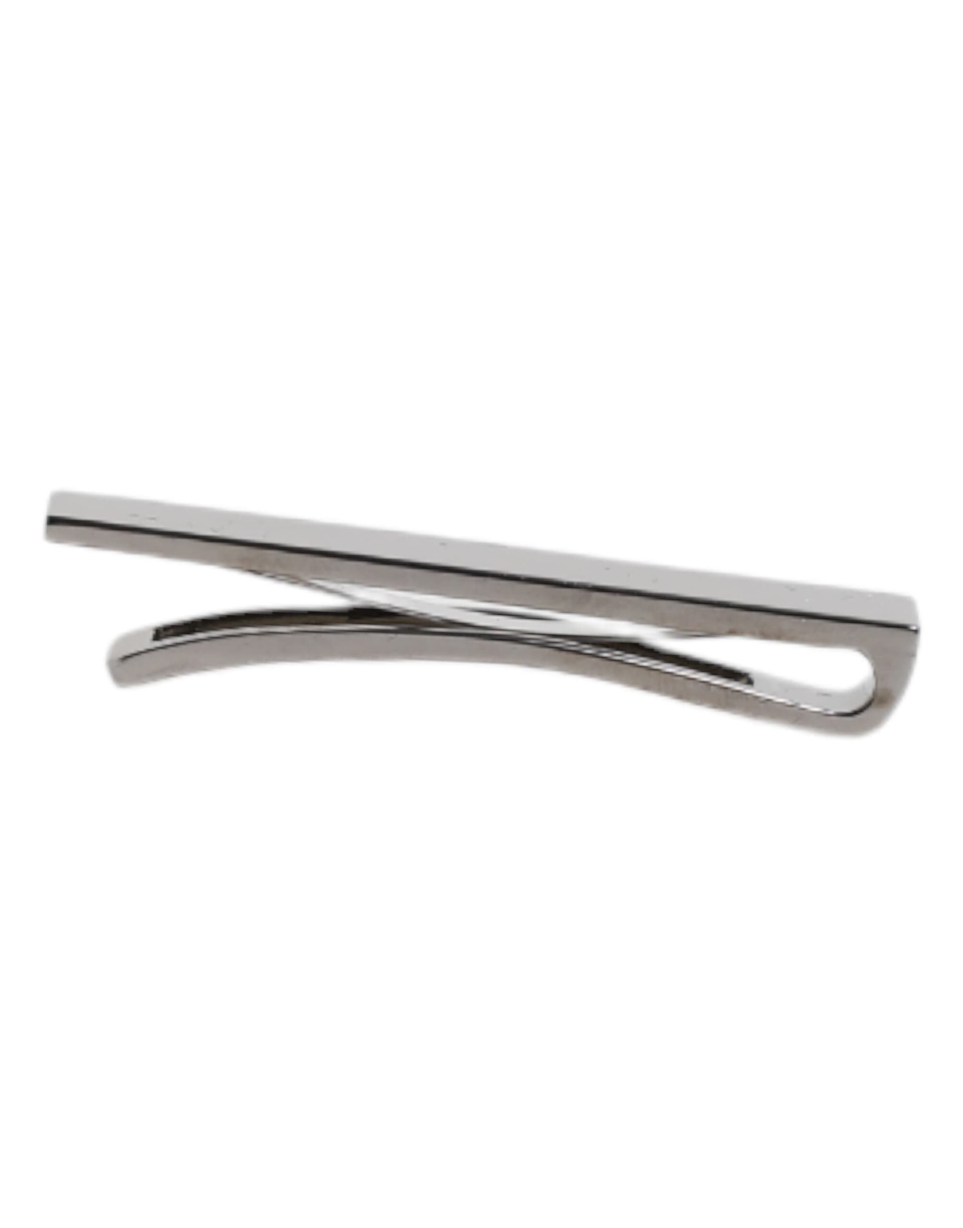 Black Tone Brass Logo Branded Tie Clip Bar - 4
