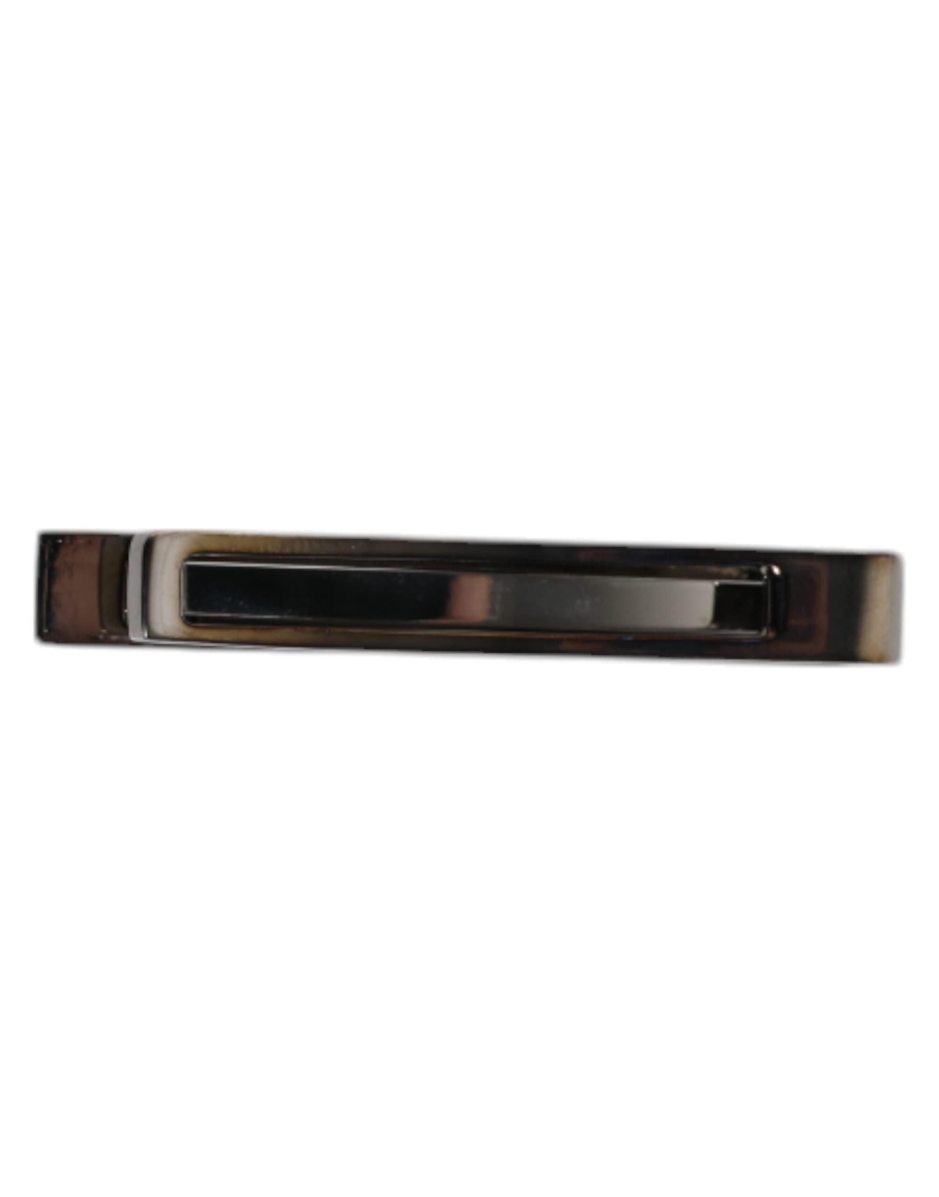 Black Tone Brass Logo Branded Tie Clip Bar - 5