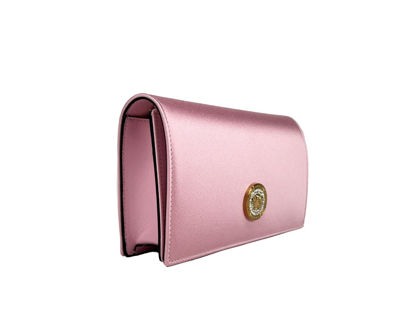 Versace Medusa Crystal Satin Mini Chain Crossbody Bag Purse - 2