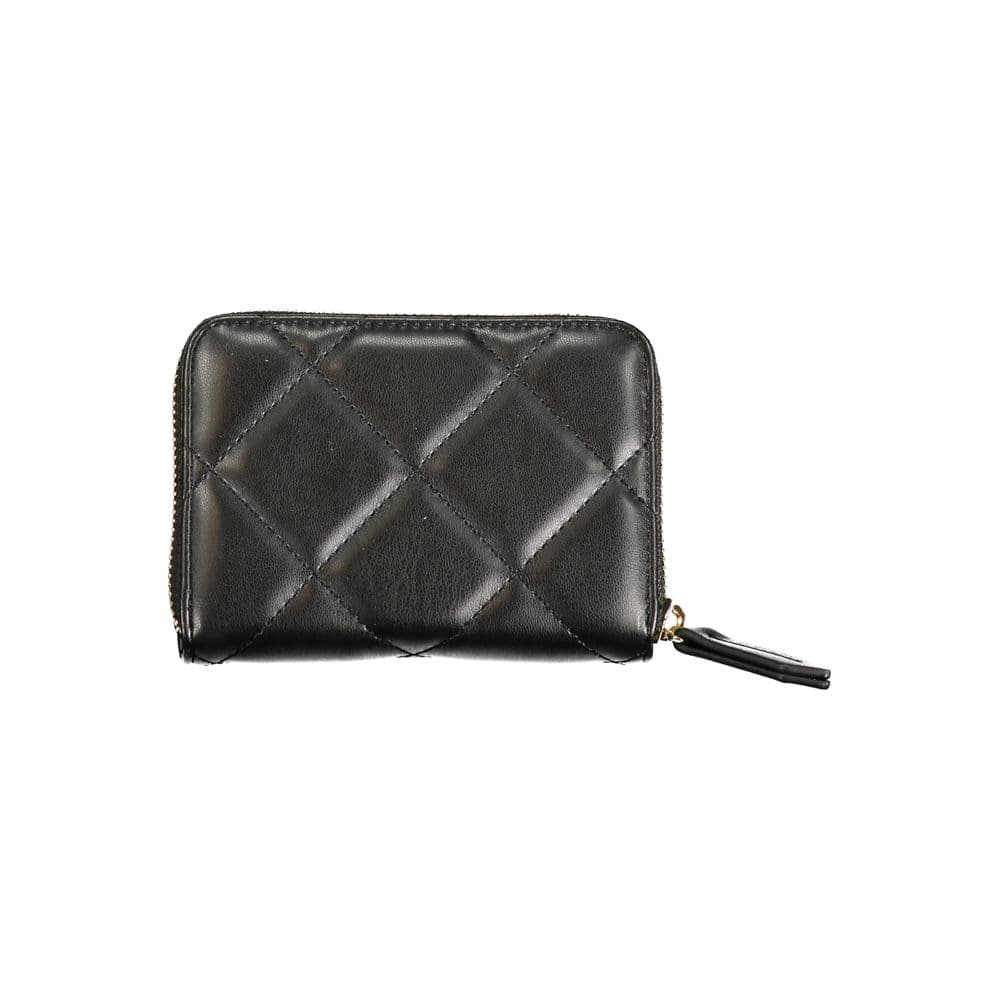 Black Polyurethane Women's Wallet - 2