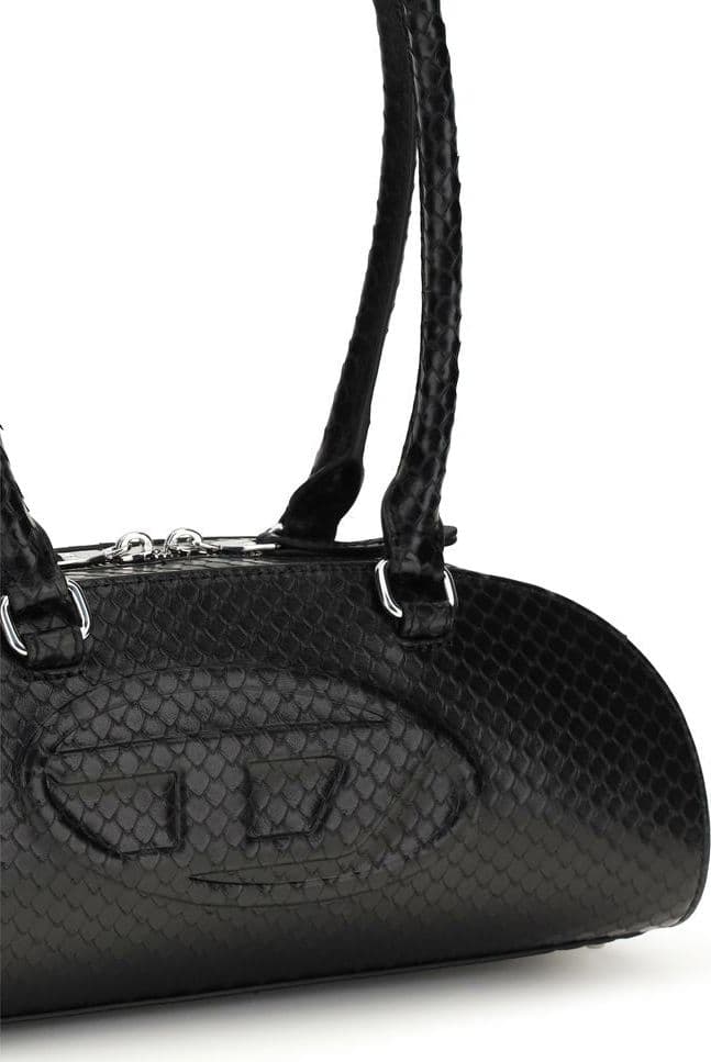 Black Calf Leather Bos Taurus Shoulder Bag - 4