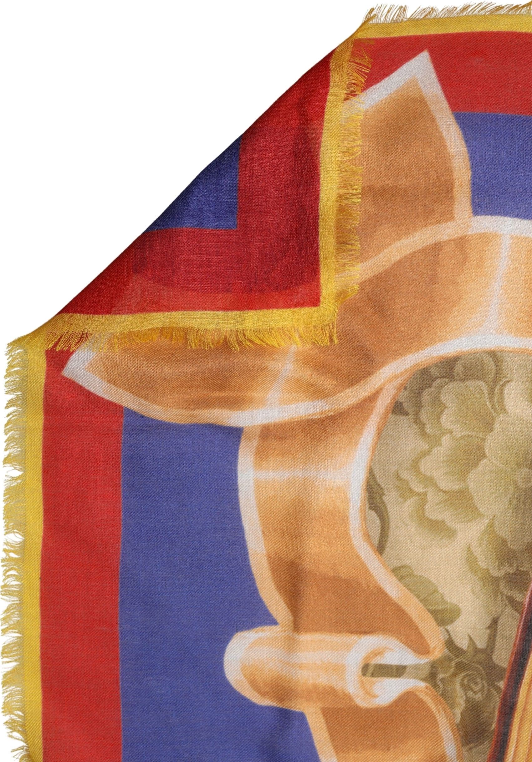 Multicolor Italy China Shawl Wrap 140cm x 130cm  Scarf - 3