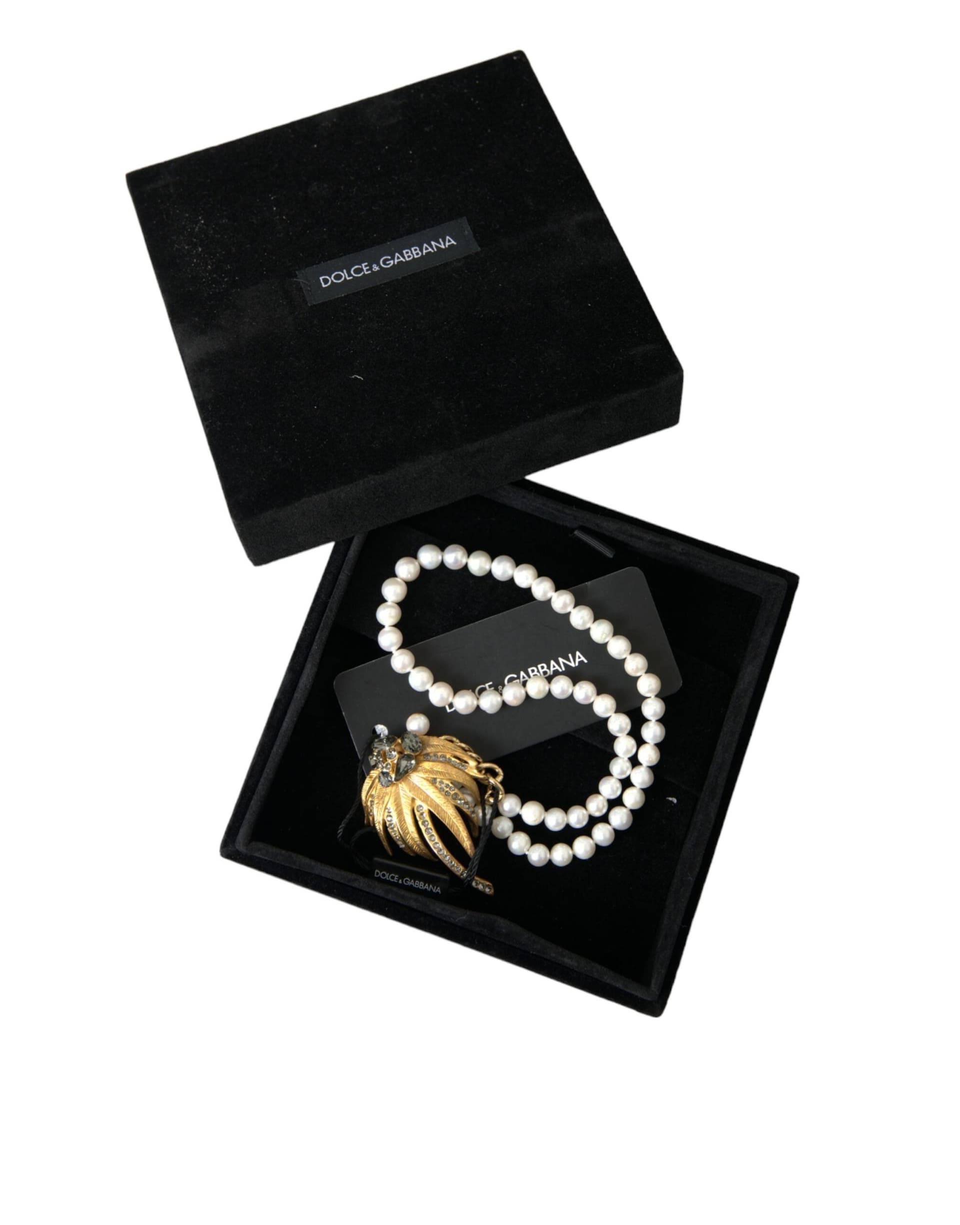 Gold Brass Crystal Pearl Tree Pendant Charm Necklace - 6