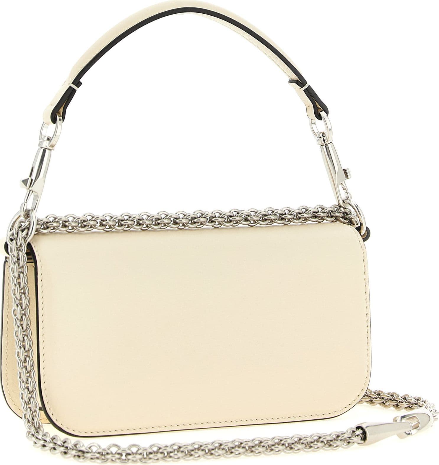 White Calfskin Shoulder Bag - 2