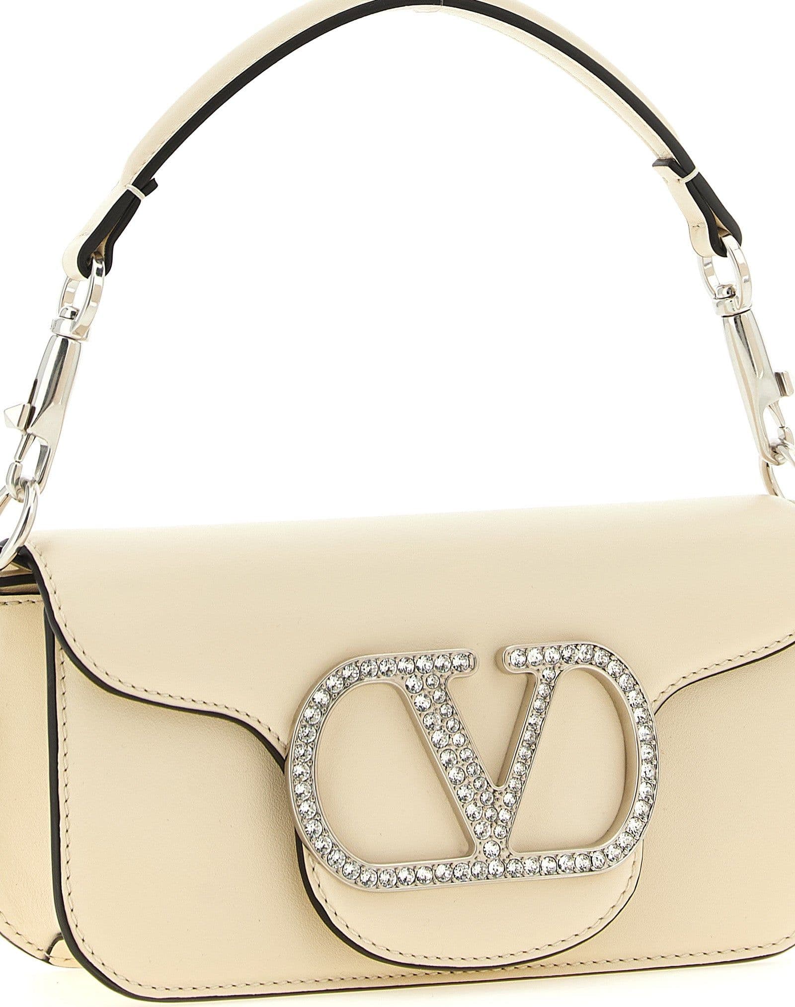 White Calfskin Shoulder Bag - 3