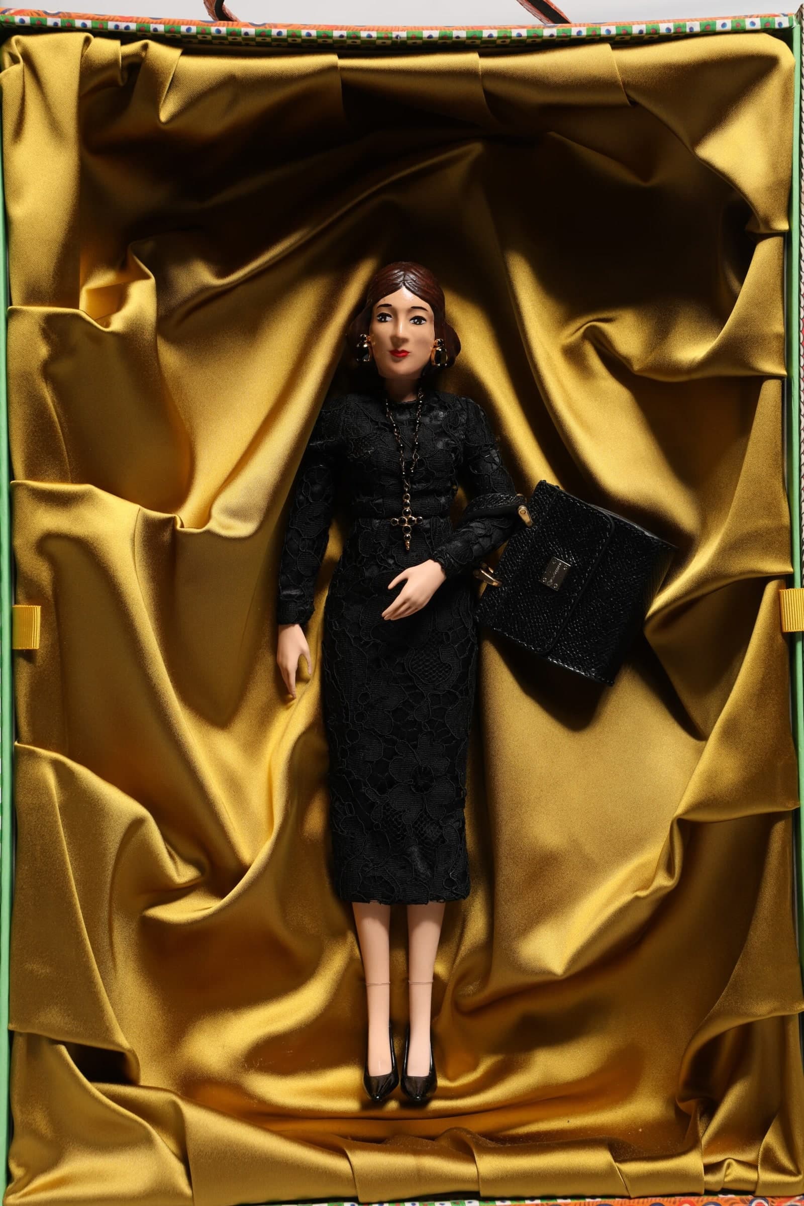 Black Dress Ceramic Porcelain Fashion Leather Sicily Dolls - 7