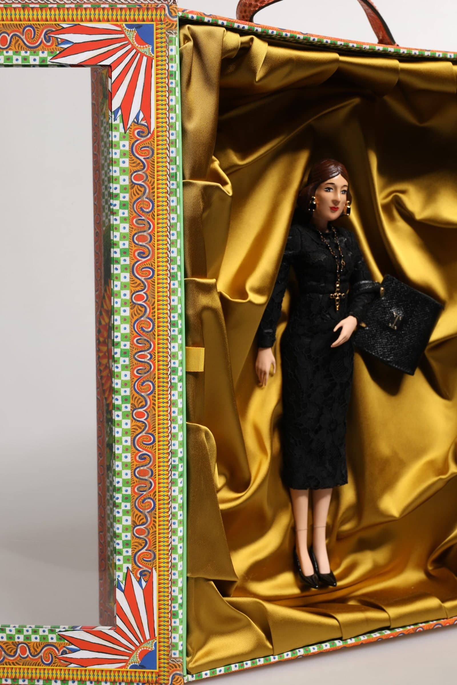 Black Dress Ceramic Porcelain Fashion Leather Sicily Dolls - 8