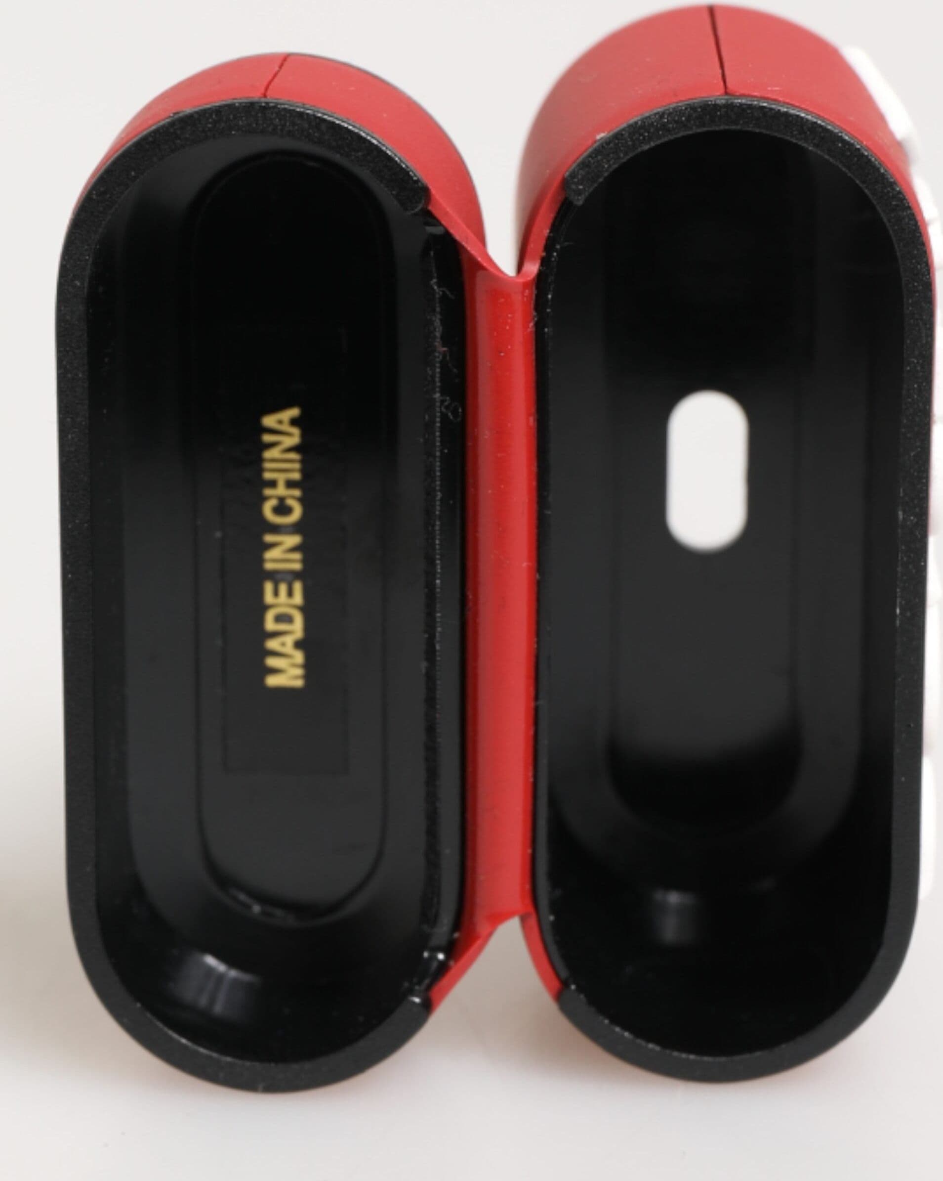 Red White Silicone Embossed Logo Accessory Airpods Case - 7