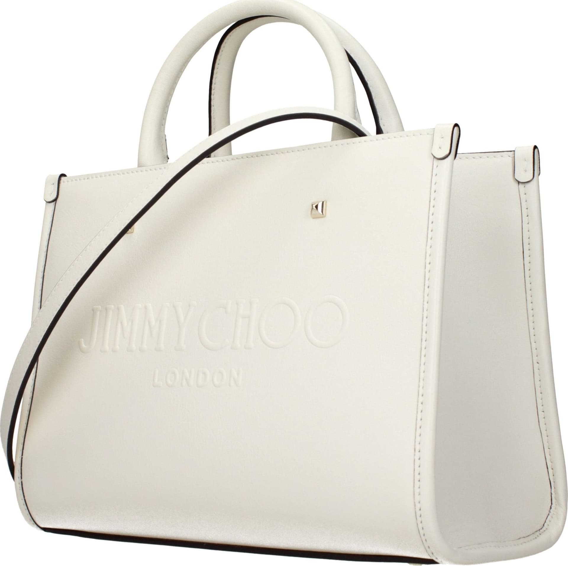 White Leather Handbag - 2