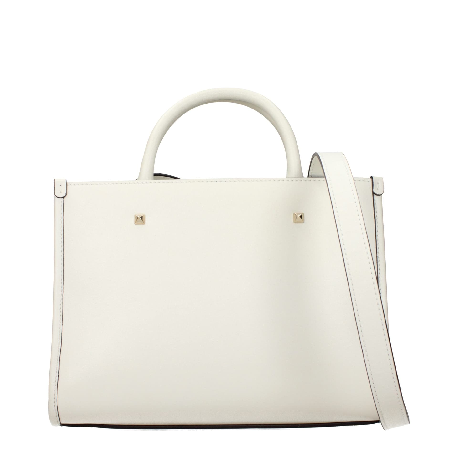 White Leather Handbag - 3